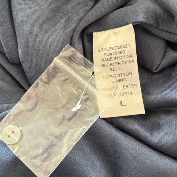 Entro Blue & Ivory Geometric Print Sleeveless A-Line Dress - Size L - NWT - Picture 5 of 6